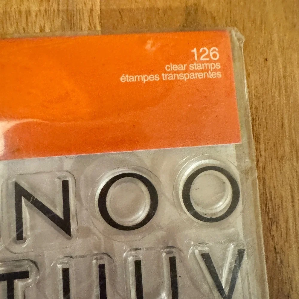 Fiskars Clear Stamps Basic Font 126pc Set Alphabet Numbers Symbols Clear